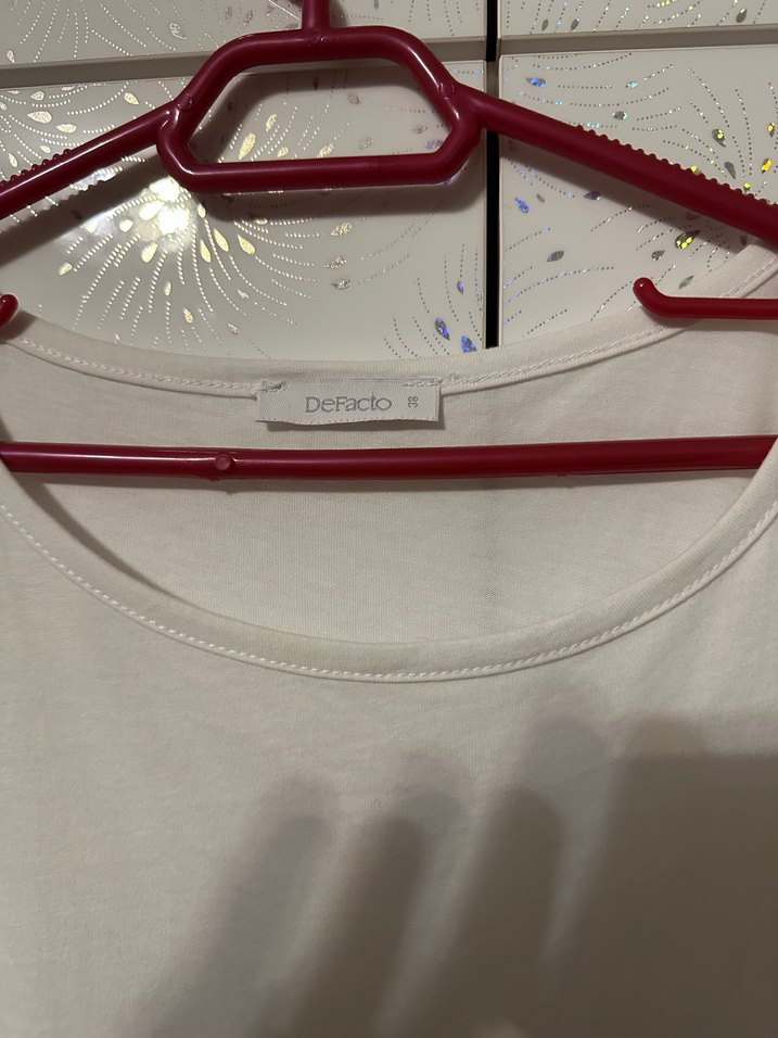 Yeşil Beyaz Pamuklu Uzun Salaş Elbise - Görsel 5