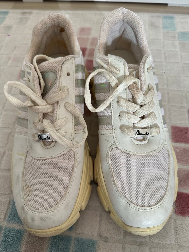 Beyaz Bağcıklı Platform Spor Ayakkabı - Görsel 4