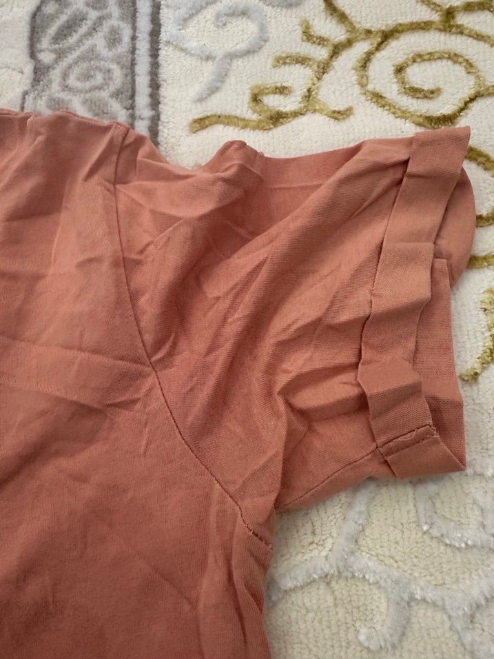 Turuncu Baskılı Kız Tişörtü Drapeli - Görsel 3