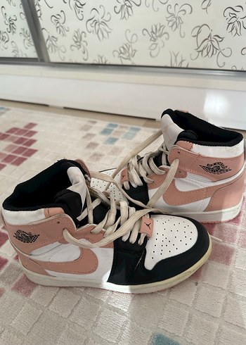 Pembe Beyaz Bağcıklı Spor Kadın Sneaker - Görsel 4
