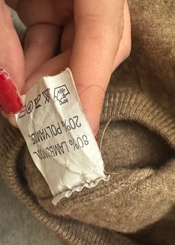 l Beden kahverengi Renk Kahverengi Kadın Kuzu Yünü Kazak
