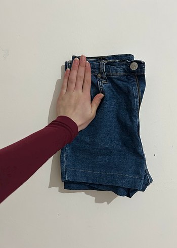 Mavi Mini Denim/Kot Şort Xs s beden - Görsel 6