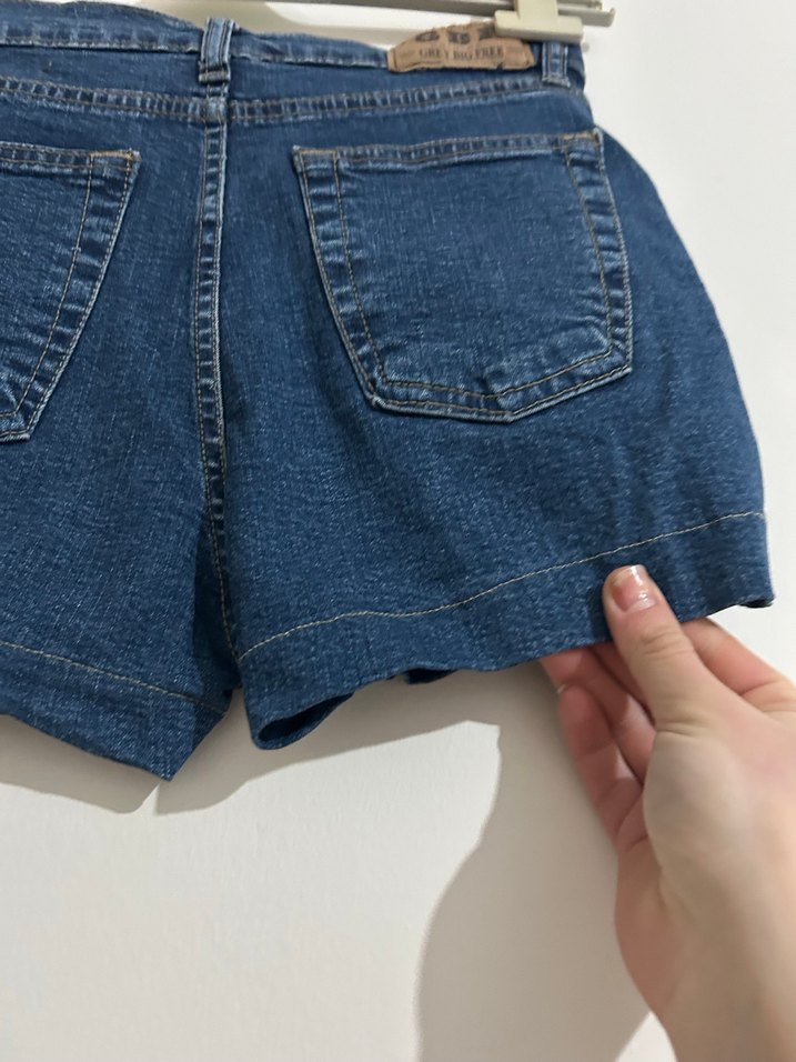 Mavi Mini Denim/Kot Şort Xs s beden - Görsel 3
