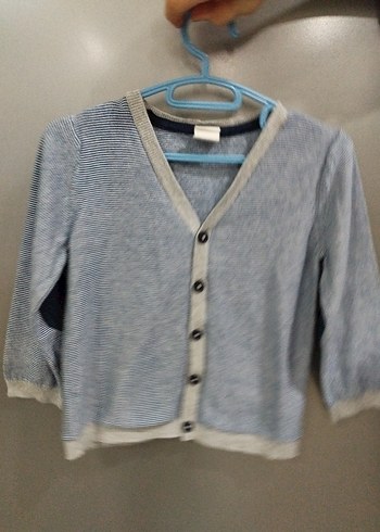 Erkek Çocuk92 mavi Düğmeli Triko Hırka - Görsel 3