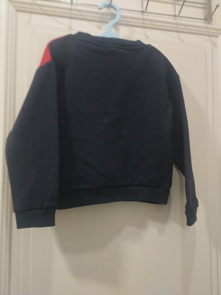 Erkek Çocuk Kırmızı Baskılı Sweatshirt - Görsel 2