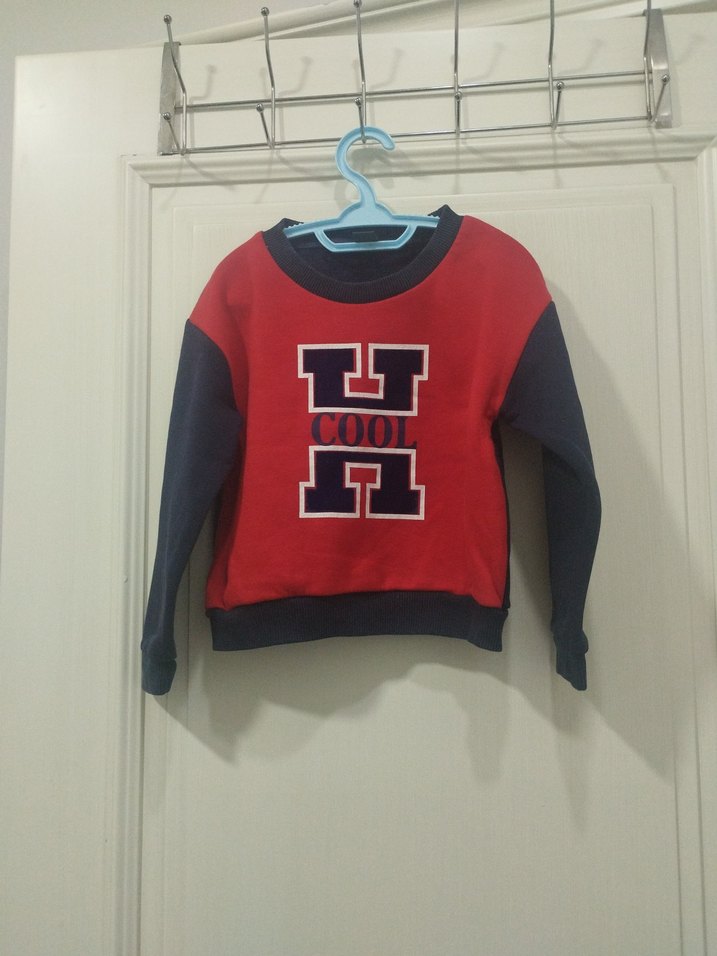 Erkek Çocuk Kırmızı Baskılı Sweatshirt - Görsel 3