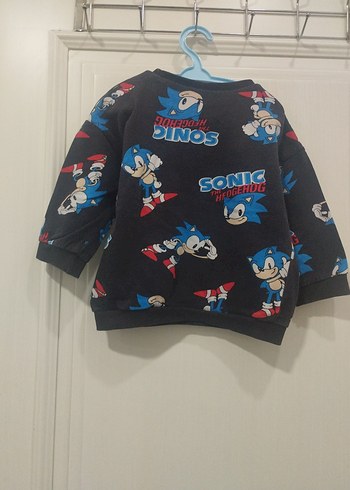 Erkek Çocuk Mavi Sonic Baskılı Sweatshirt - Görsel 3