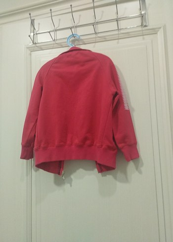 Kırmızı Fermuarlı Erkek Çocuk Sweatshirt - Görsel 2