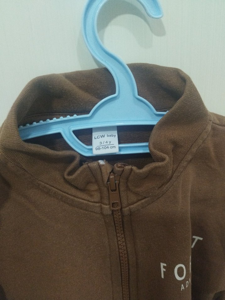 Kahverengi Fermuarlı Erkek Sweatshirt - Görsel 2