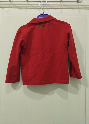 Kırmızı Uzun Kollu Polo Yaka Erkek Tişört - Görsel 3