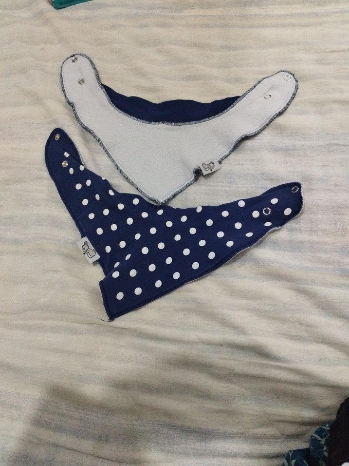 Lacivert Puantiyeli Bebek Önlüğü - Görsel 2