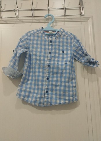 Mavi Kareli Erkek Çocuk Gömlek - Görsel 3