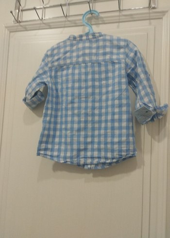 Mavi Kareli Erkek Çocuk Gömlek - Görsel 2