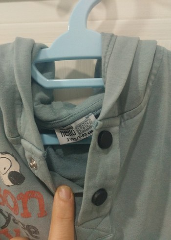 Kapüşonlu Gri Erkek Çocuk Sweatshirt - Görsel 2