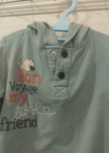 Kapüşonlu Gri Erkek Çocuk Sweatshirt - Görsel 3