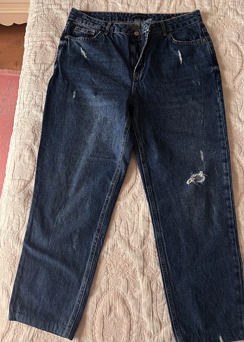 Kadın Lacivert Bol Kesim Kot Pantolon - Görsel 2