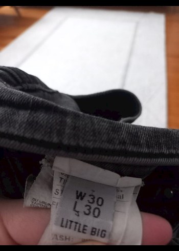 Gri Erkek Denim Pantolon, Kemerli, Regular Fit - Görsel 5