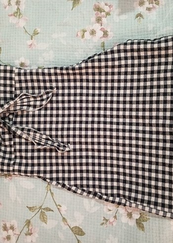 Siyah Kareli Midi Elbise - Görsel 7