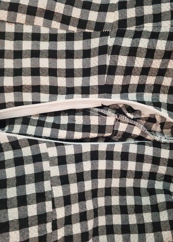 Siyah Kareli Midi Elbise - Görsel 5