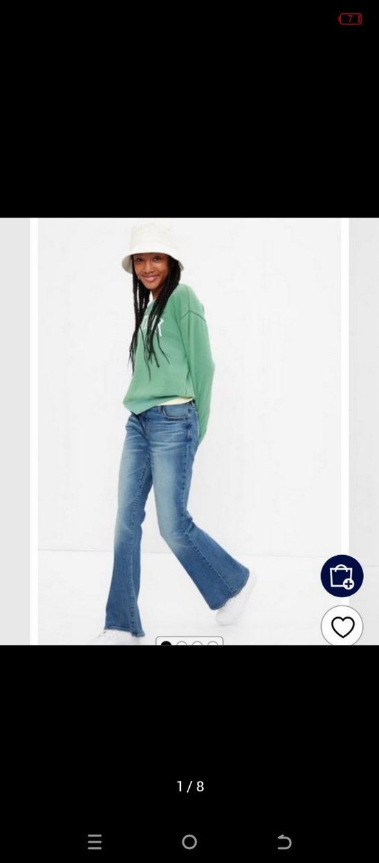 düşük bel vintage pantalon - Görsel 4