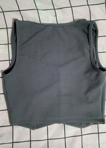 Gri Kadın Pantolon ve yelek takım - Görsel 3