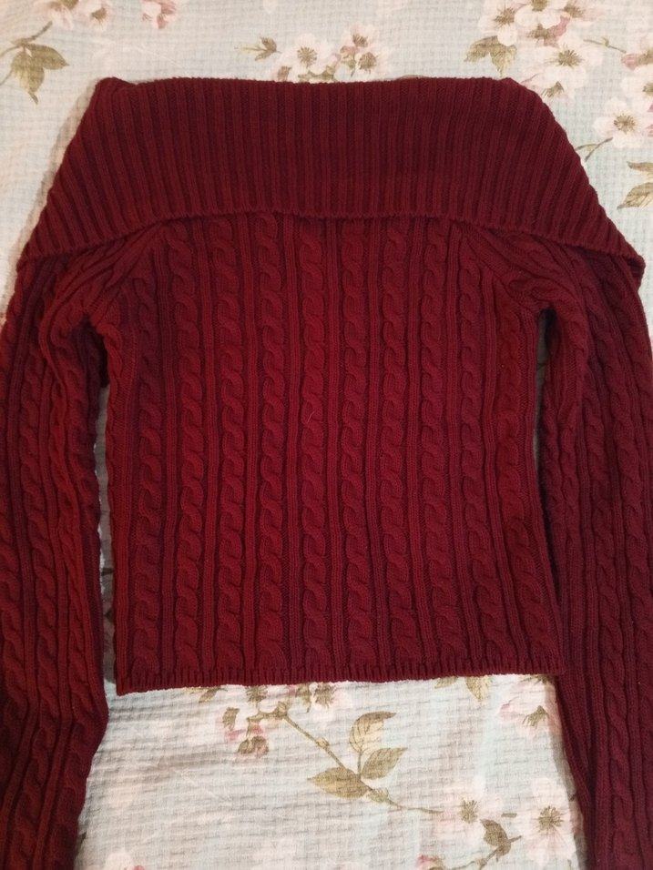 Bordo hırka - Görsel 2