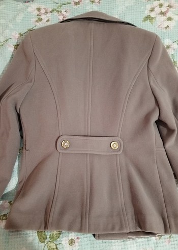 Düğmeli Kahverengi Midi Kadın kaban vintage - Görsel 3