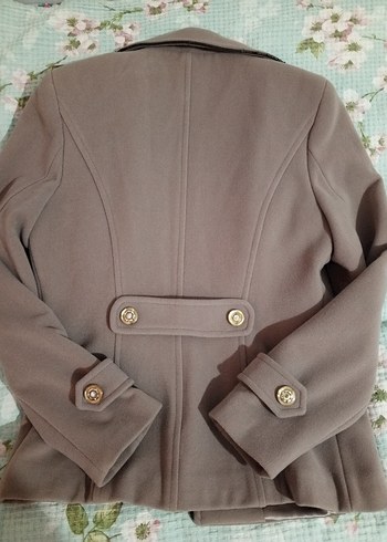 Düğmeli Kahverengi Midi Kadın kaban vintage - Görsel 4