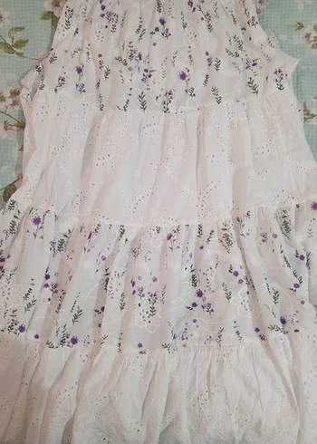 tesettüre uygun uzun çiçekli LOLİTA elbise - Görsel 2