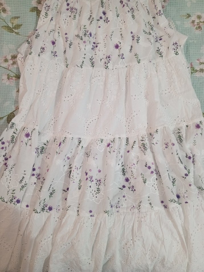 tesettüre uygun uzun çiçekli LOLİTA elbise - Görsel 2