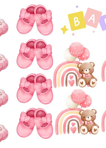 Pembe Pastel Bebek Parti Kürdanları - Görsel 5
