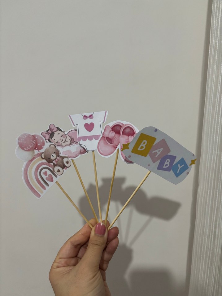 Pembe Pastel Bebek Parti Kürdanları - Görsel 3