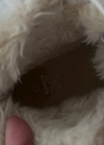 Kızlar için Bej Kürklü Lastik Bot - Görsel 4