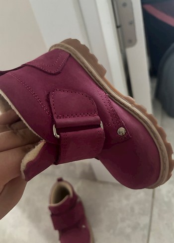 Bordo Süet Kız Botları Velcro - Görsel 3