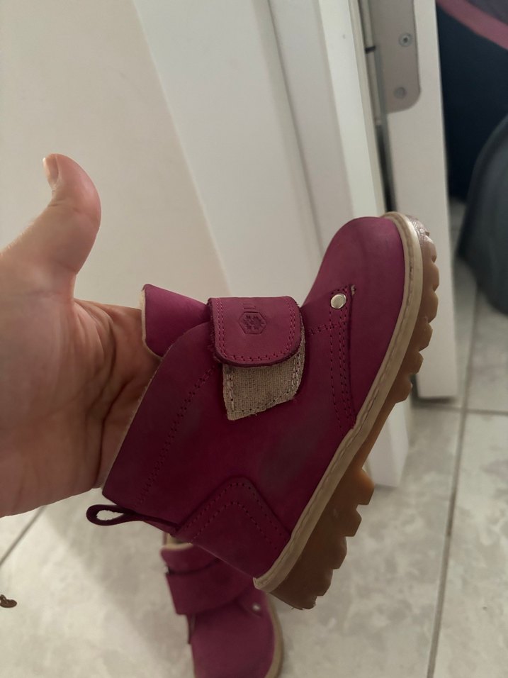 Bordo Süet Kız Botları Velcro - Görsel 2