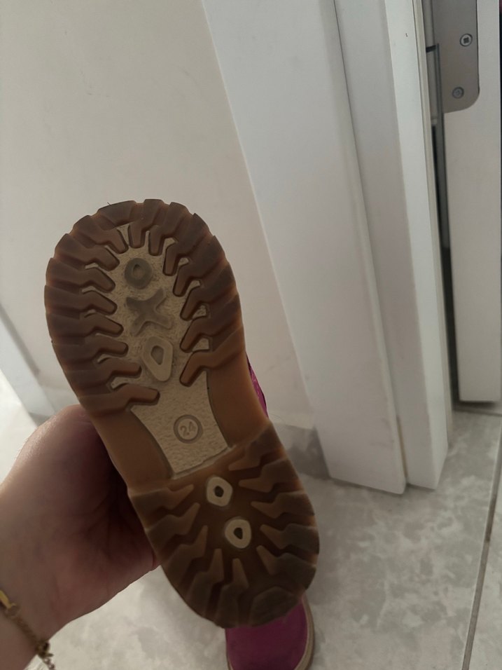 Bordo Süet Kız Botları Velcro - Görsel 4