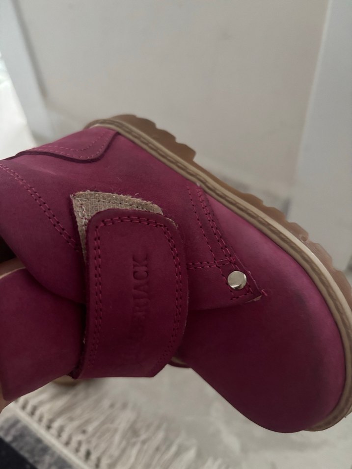 Bordo Süet Kız Botları Velcro - Görsel 5