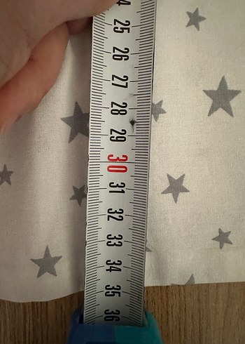 Gri Nakışlı Beyaz Bebek pikesi ve Yıldız Desenli Çarşaf yastık - Görsel 6