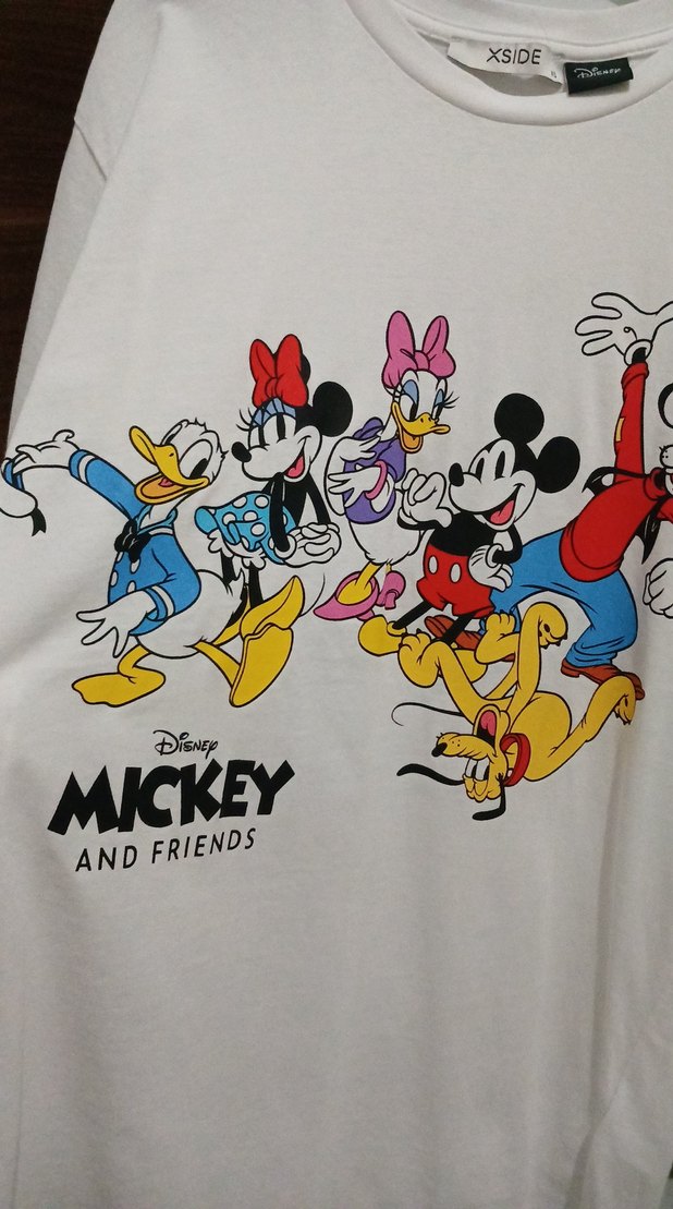 Beyaz Mickey ve Arkadaşları Baskılı Hamile Tişörtü - Görsel 3