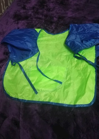 Uzun Kollu Yeşil Renkli Bebek Önlüğü - Görsel 2