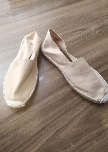 Bej Keten Kadın Dolgu Topuk Espadril - Görsel 2