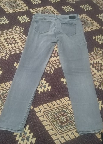 Gri Batik Desenli Erkek Kot Pantolon - Görsel 2