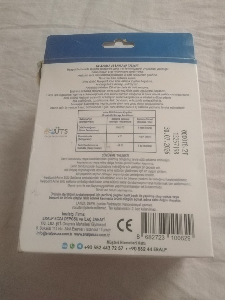 Pastel Bebek Anne Sütü Saklama Poşeti 25'li - Görsel 2