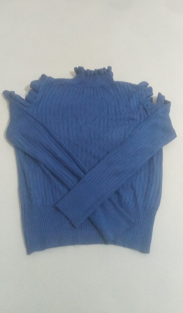 Uzun Kollu Boğazlı Triko Kadın Kazak - Görsel 2