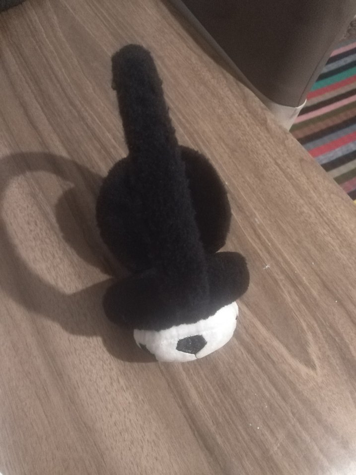 Futbol Topu Tasarımlı Siyah Kulaklık - Görsel 2