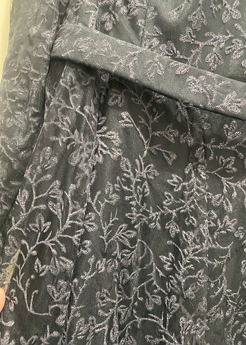 Uzun Kollu, Drapeli Gotik Kadın Abiye Elbise - Görsel 3