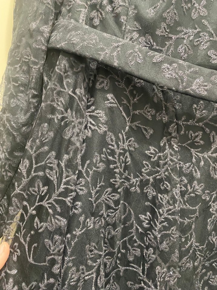 Uzun Kollu, Drapeli Gotik Kadın Abiye Elbise - Görsel 3