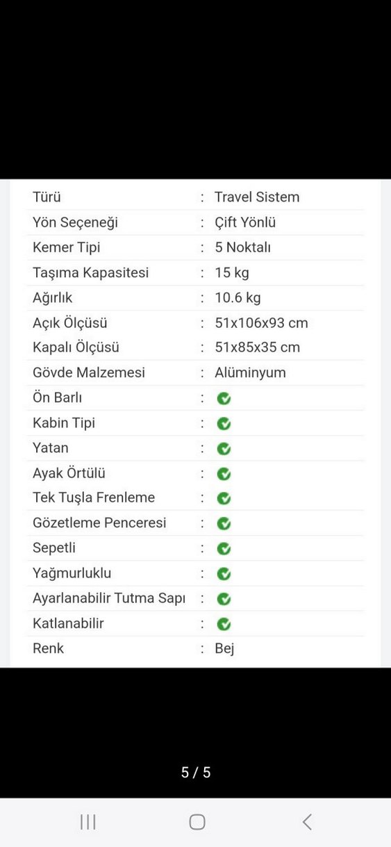 Bej ve Gri Bebek Arabası ve Puset - Görsel 5