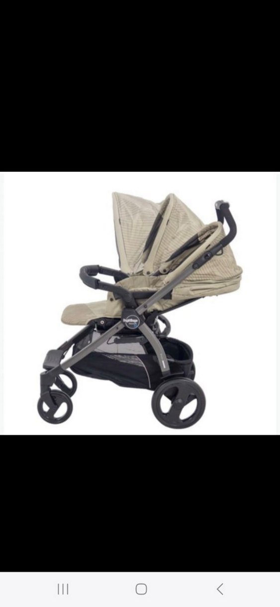 Bej ve Gri Bebek Arabası ve Puset - Görsel 3