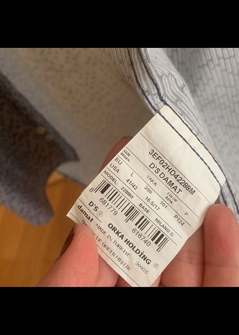 Ds Damat Gri Desenli Pamuklu Erkek Gömlek - Görsel 5